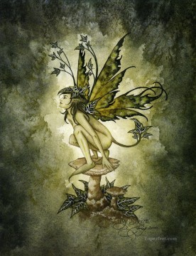 Fantasía popular Painting - duende de hiedra fantasía